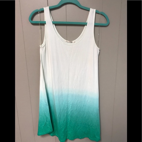 Tops - Green and Cream ombré tunic/dress